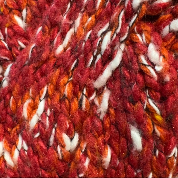 Good Threads Womens Large Red Cable Knit Sweater - Picture 4 of 7